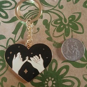 *2 for $13* Heart Shaped Pinky Promise Keychain